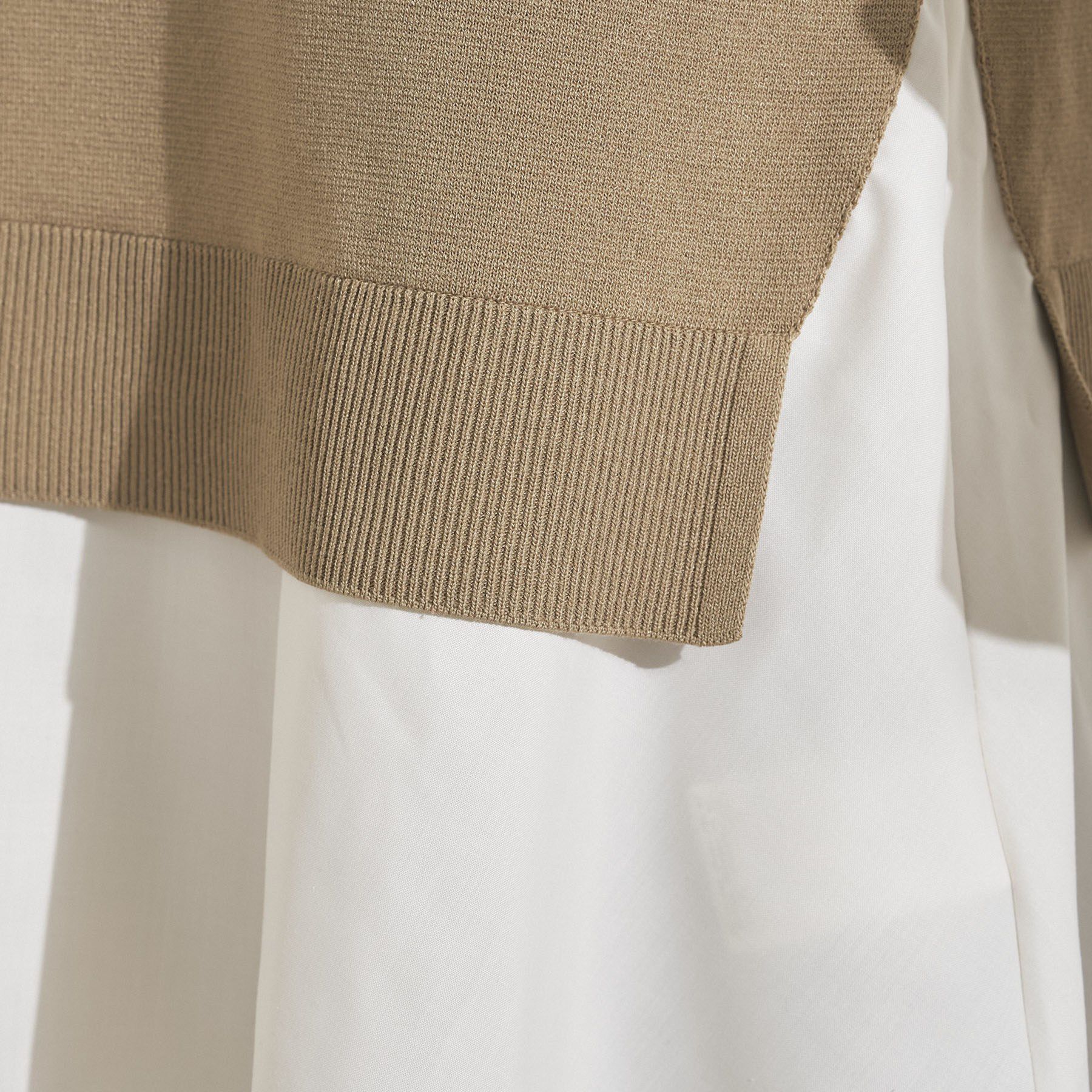 INDIVI「【洗える／1枚でコーデ完成】重ね着風ニットトップス」|Tシャツ・カットソー|