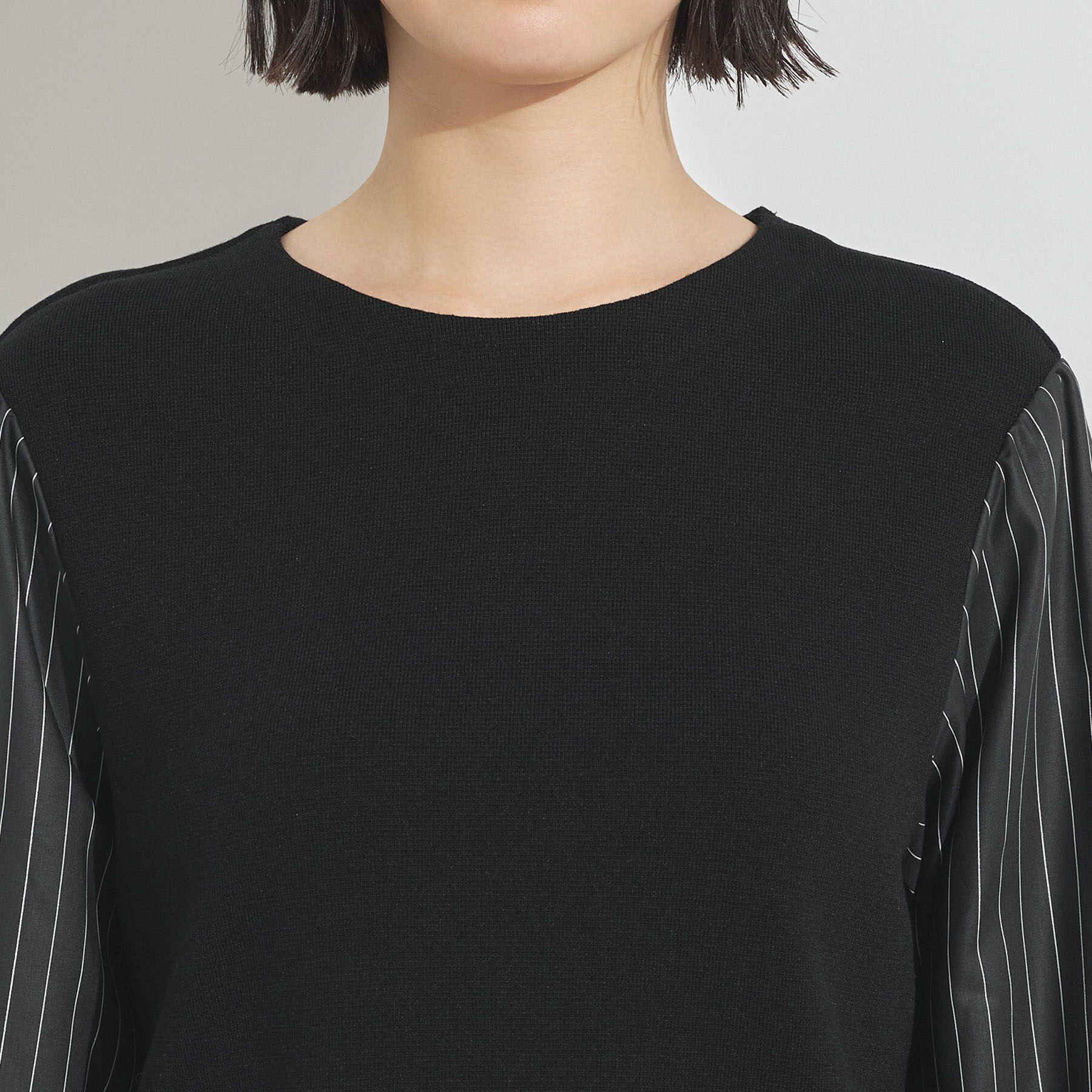 INDIVI「【洗える／1枚でコーデ完成】重ね着風ニットトップス」|Tシャツ・カットソー|