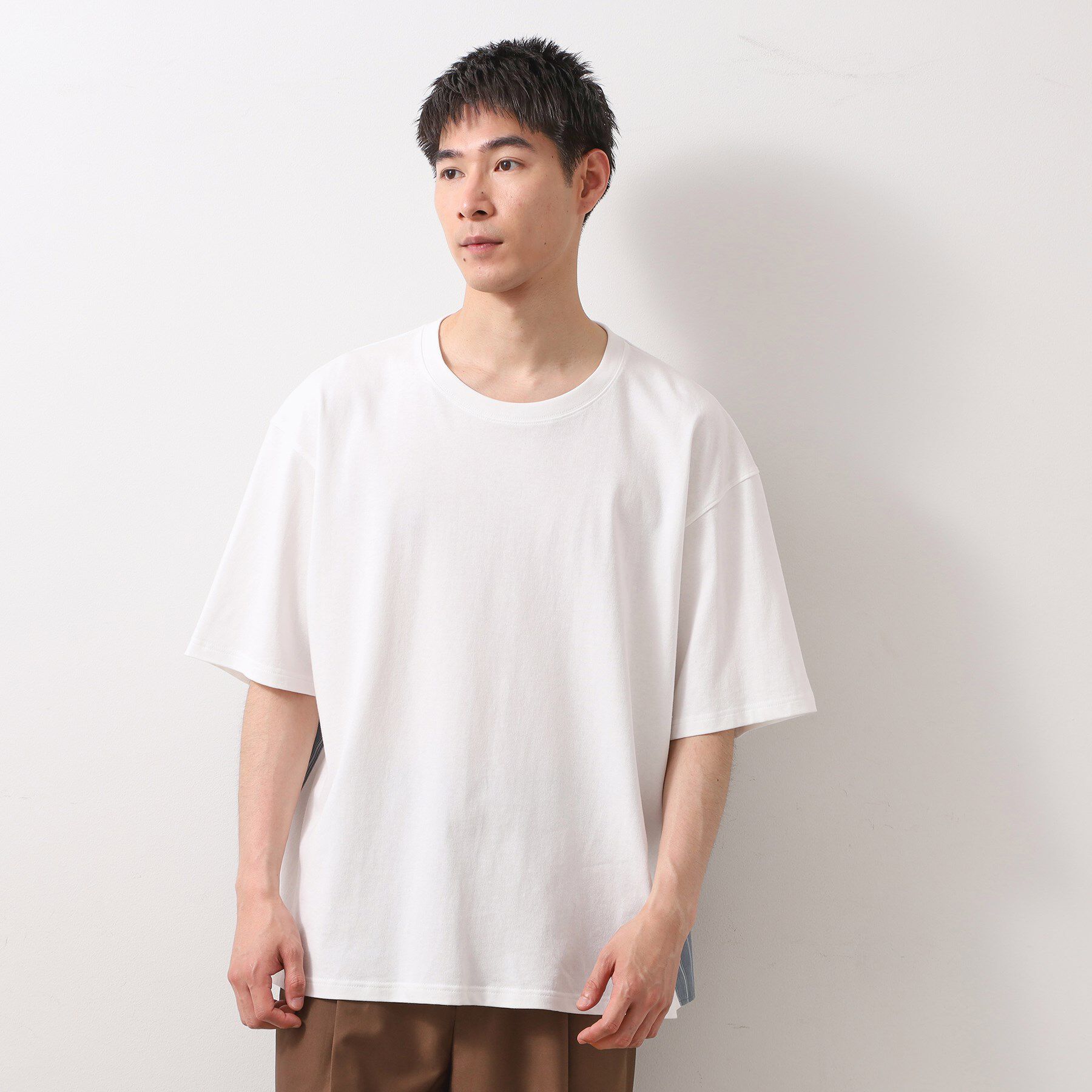 THE SHOP TK「エシカルブロード切替Tシャツ 洗濯機OK」|Tシャツ・カットソー|
