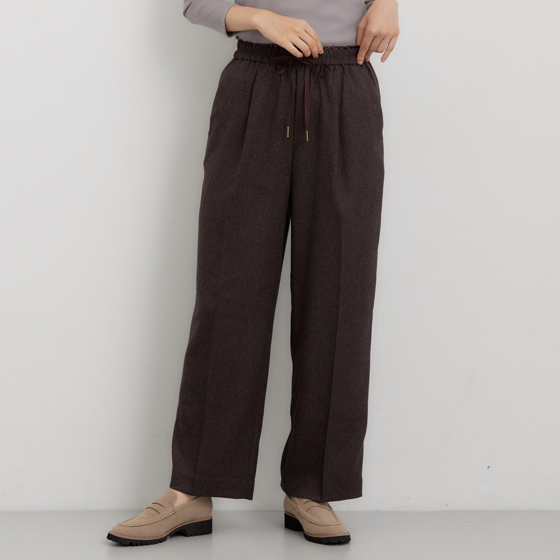 THE SHOP TK「ネップツイードイージーワイドパンツ」|その他|