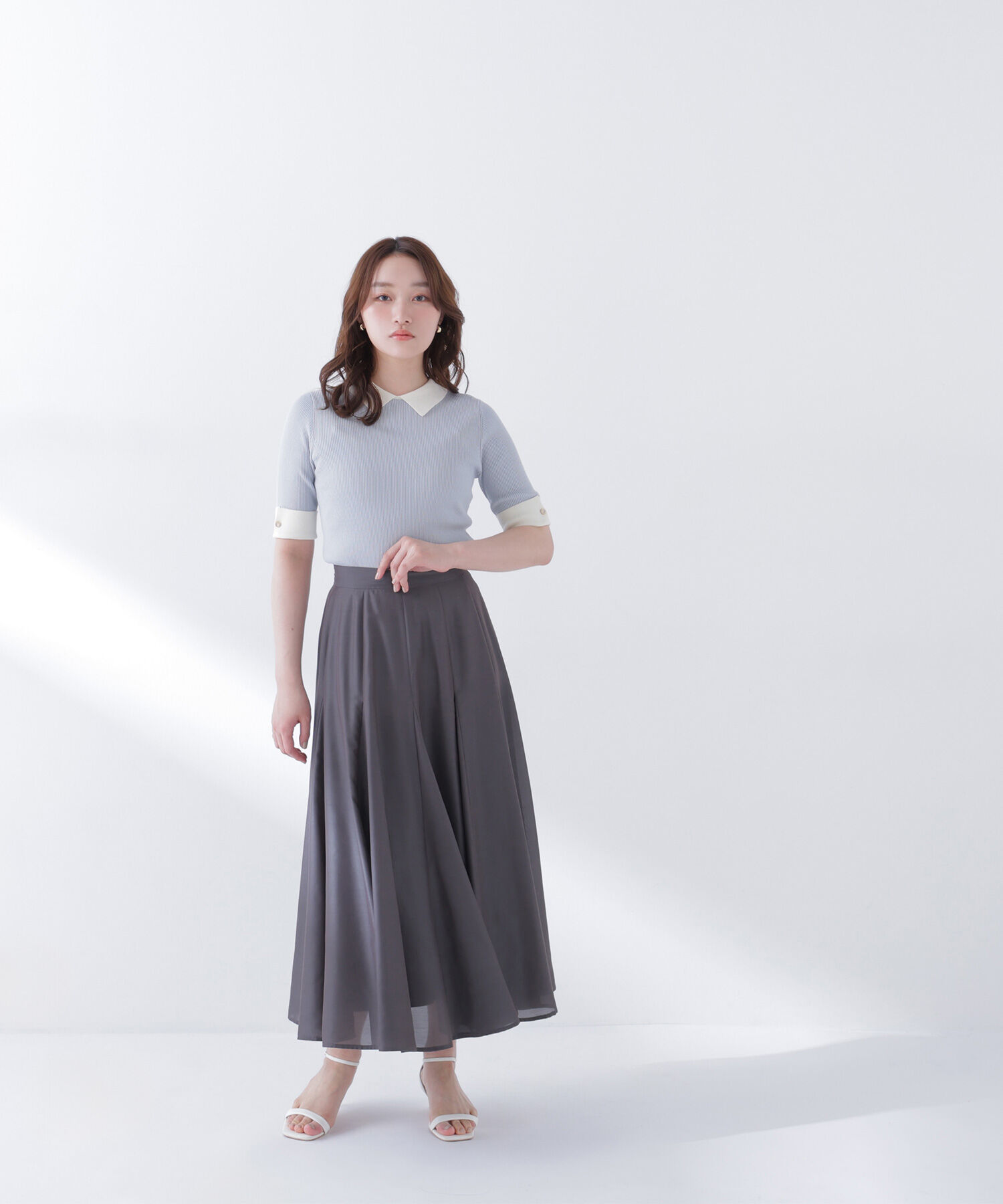  「シャイニーシアーボリュームスカート」|スカート|