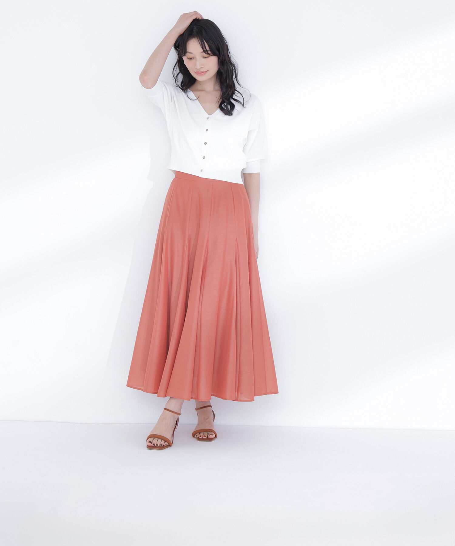  「シャイニーシアーボリュームスカート」|スカート|