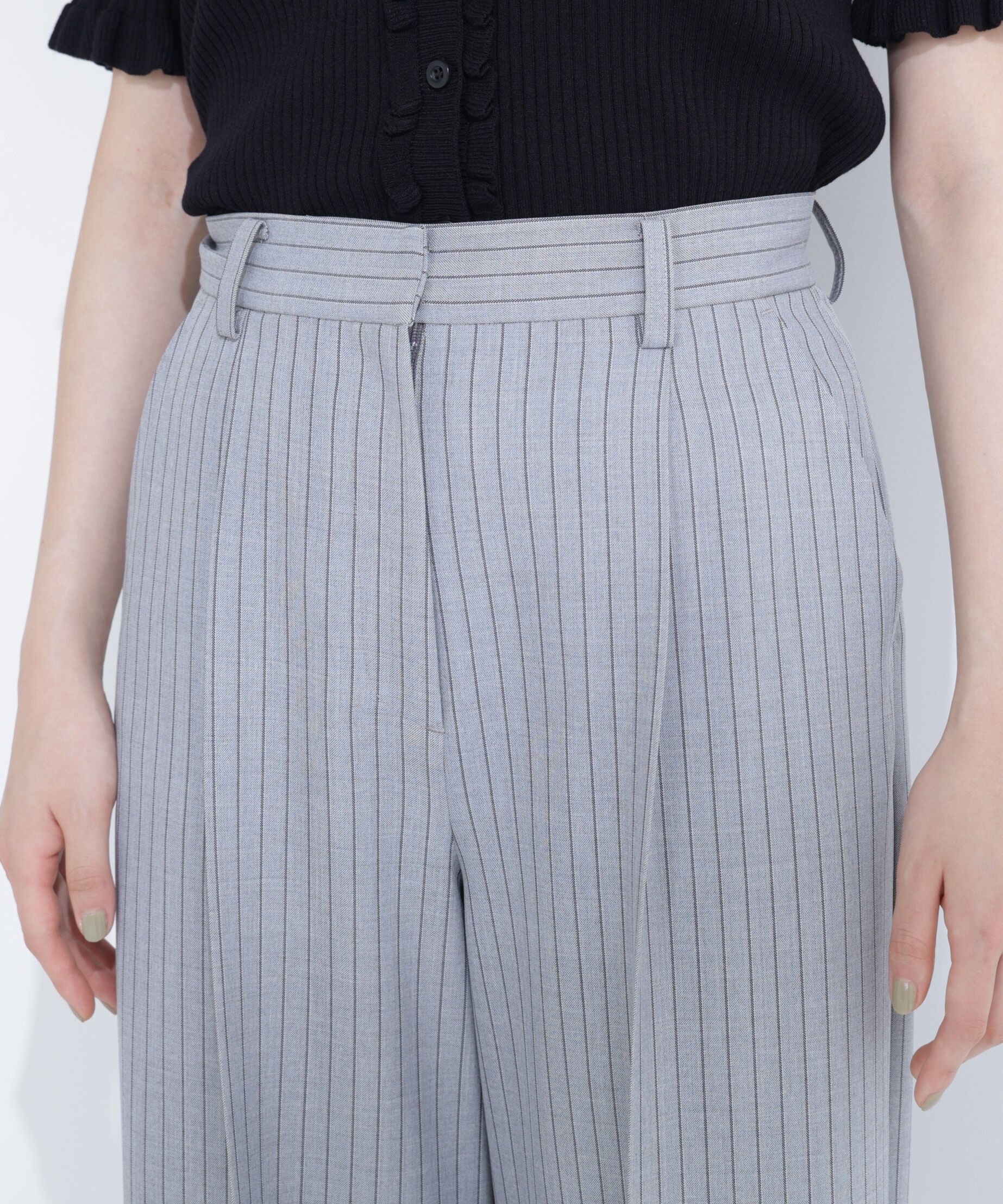  「ストライプタックストレートパンツ」|その他|