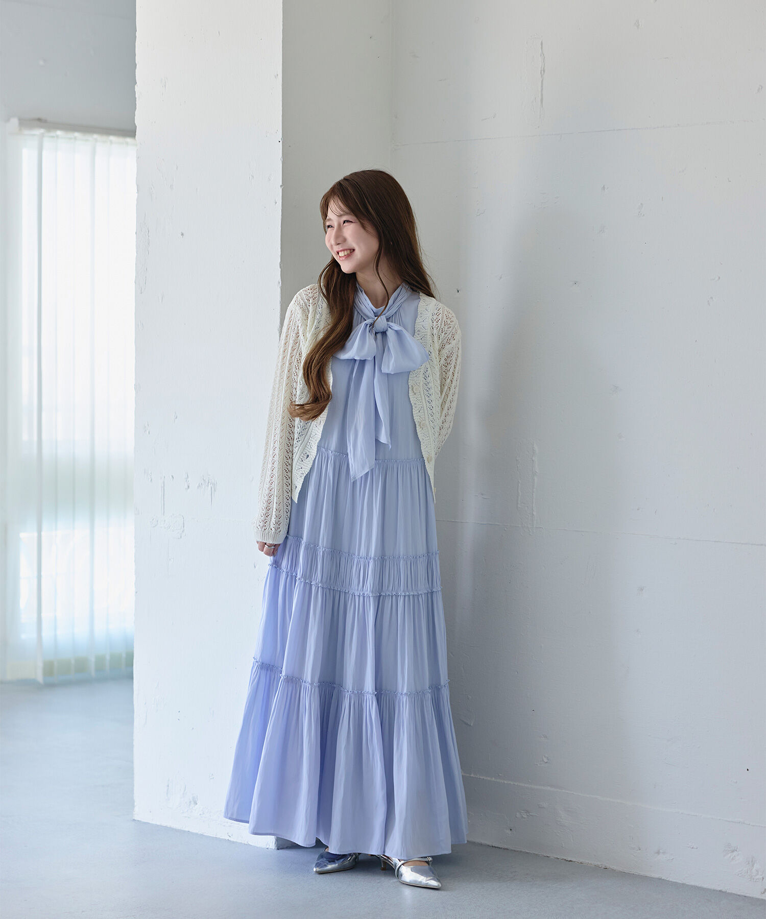  「バックリボンティアードワンピース」|ワンピース|