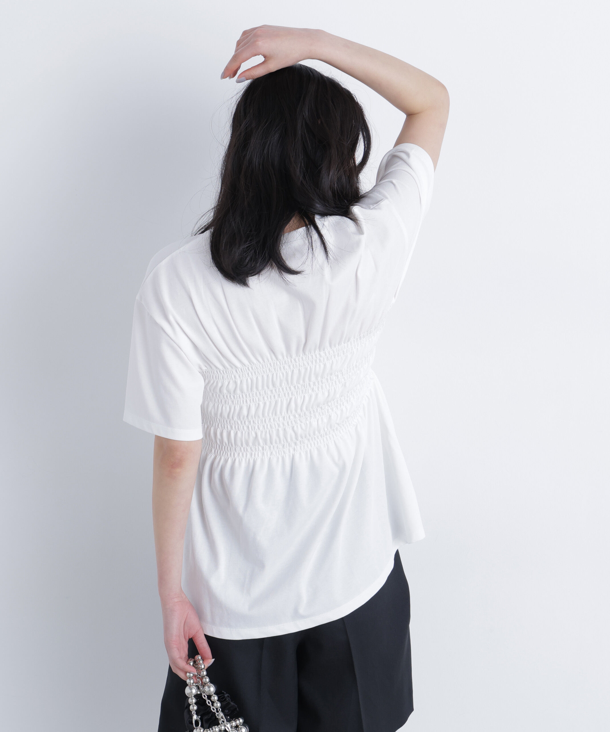  「〈N.〉シャーリングペプラムカットソー」|Tシャツ・カットソー|