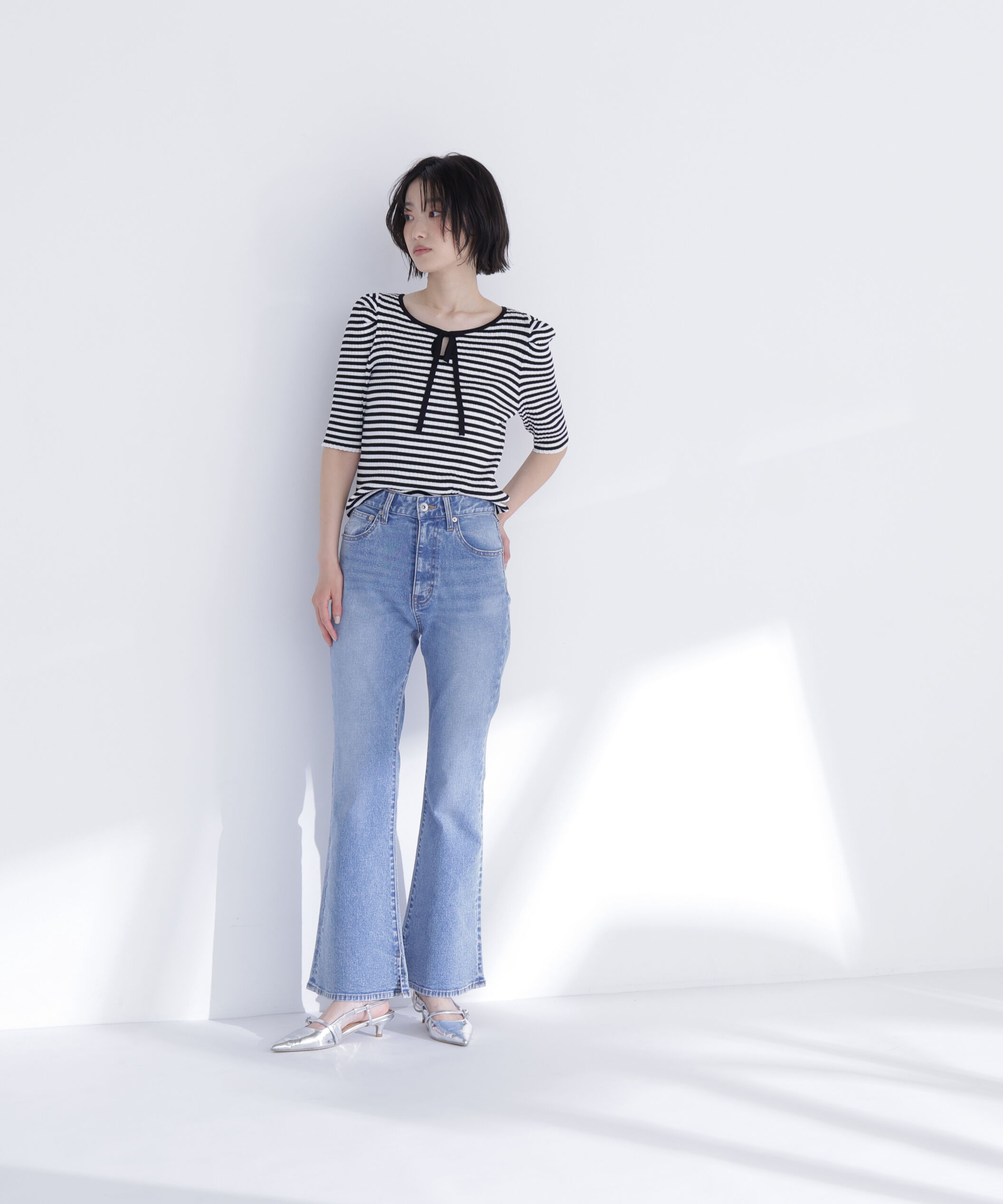  「パワショルパイピングニット」|ニット・セーター|