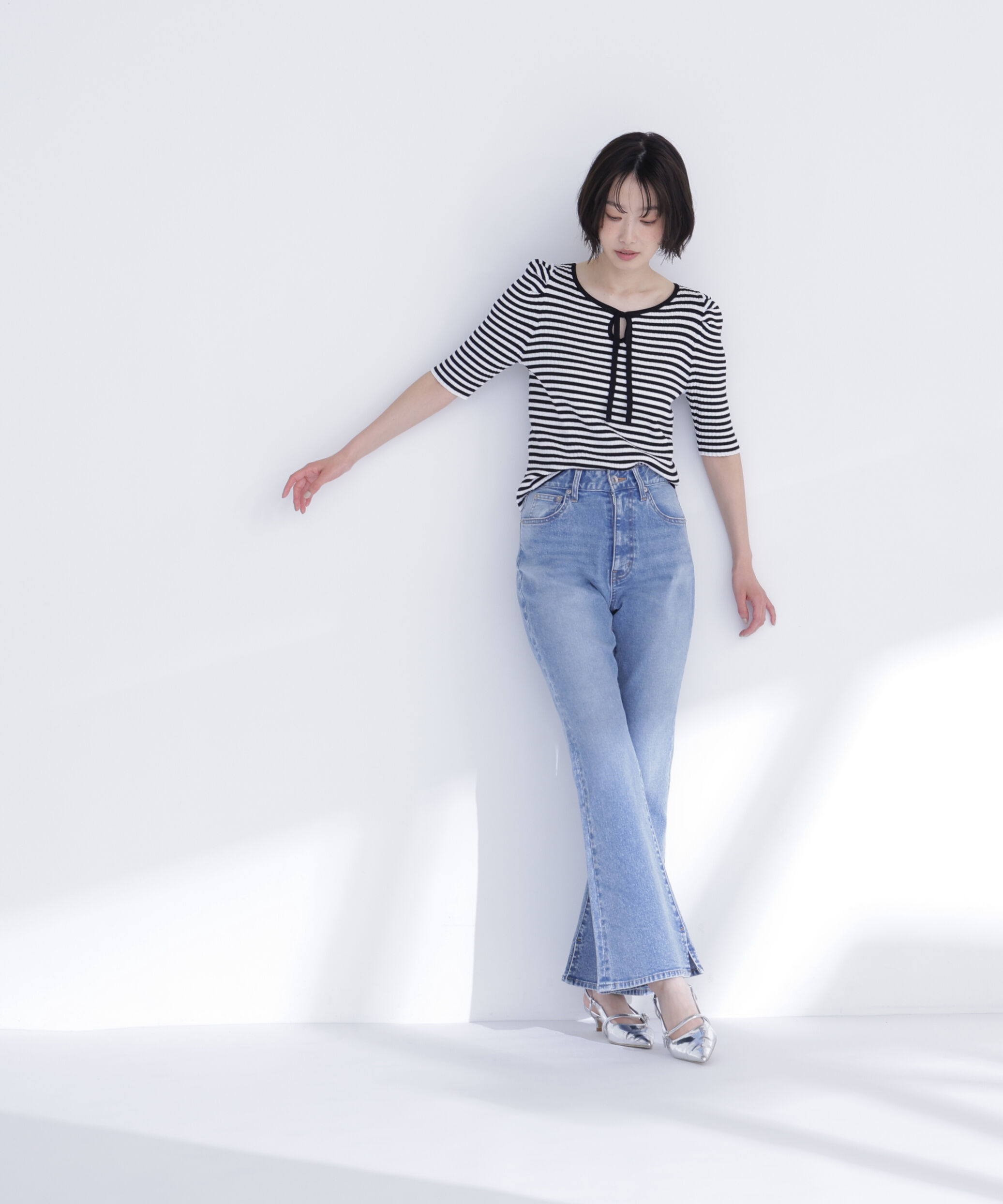  「パワショルパイピングニット」|ニット・セーター|