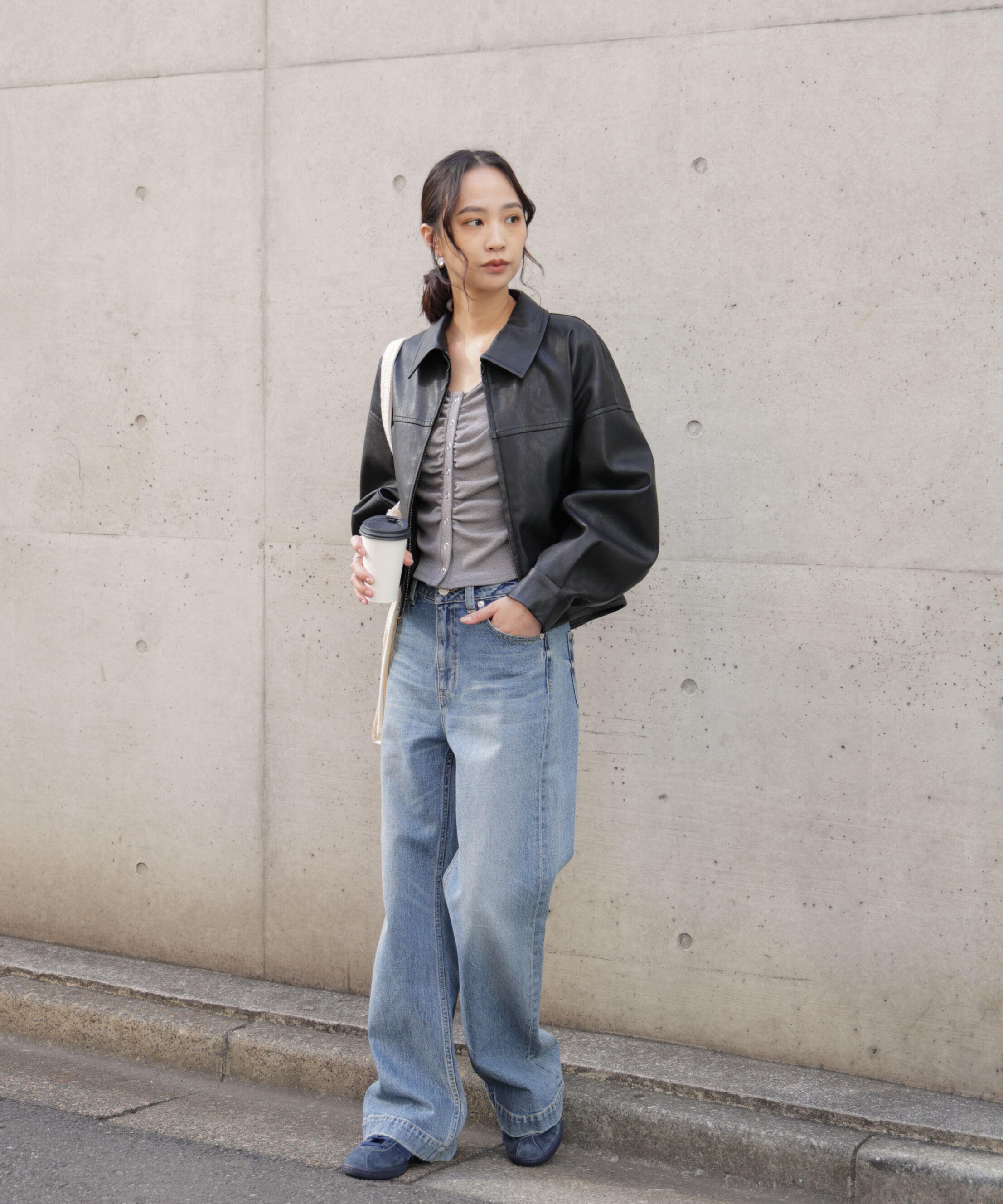  「フロントギャザーデコルテカットソー」|Tシャツ・カットソー|