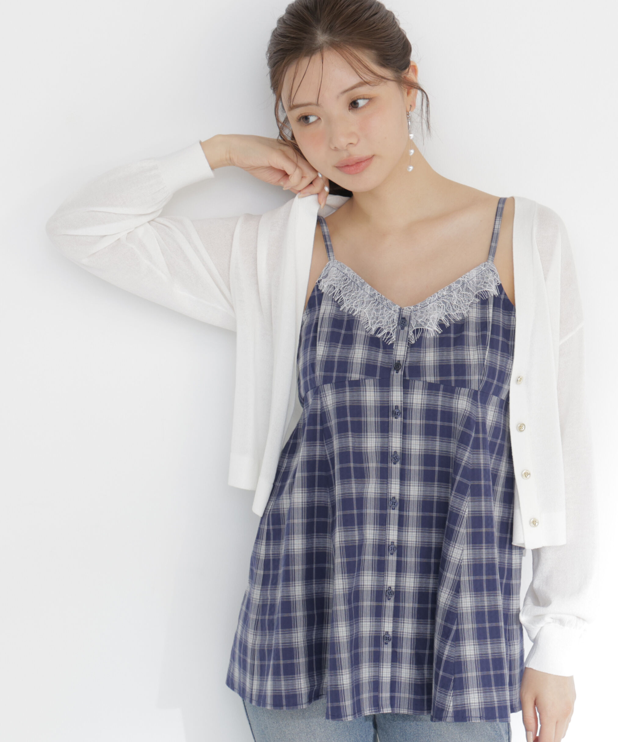 PROPORTION BODY DRESSING「＜青島心さん着用＞＜UVカット＞シアーカーディガン」|カーディガン|ホワイト