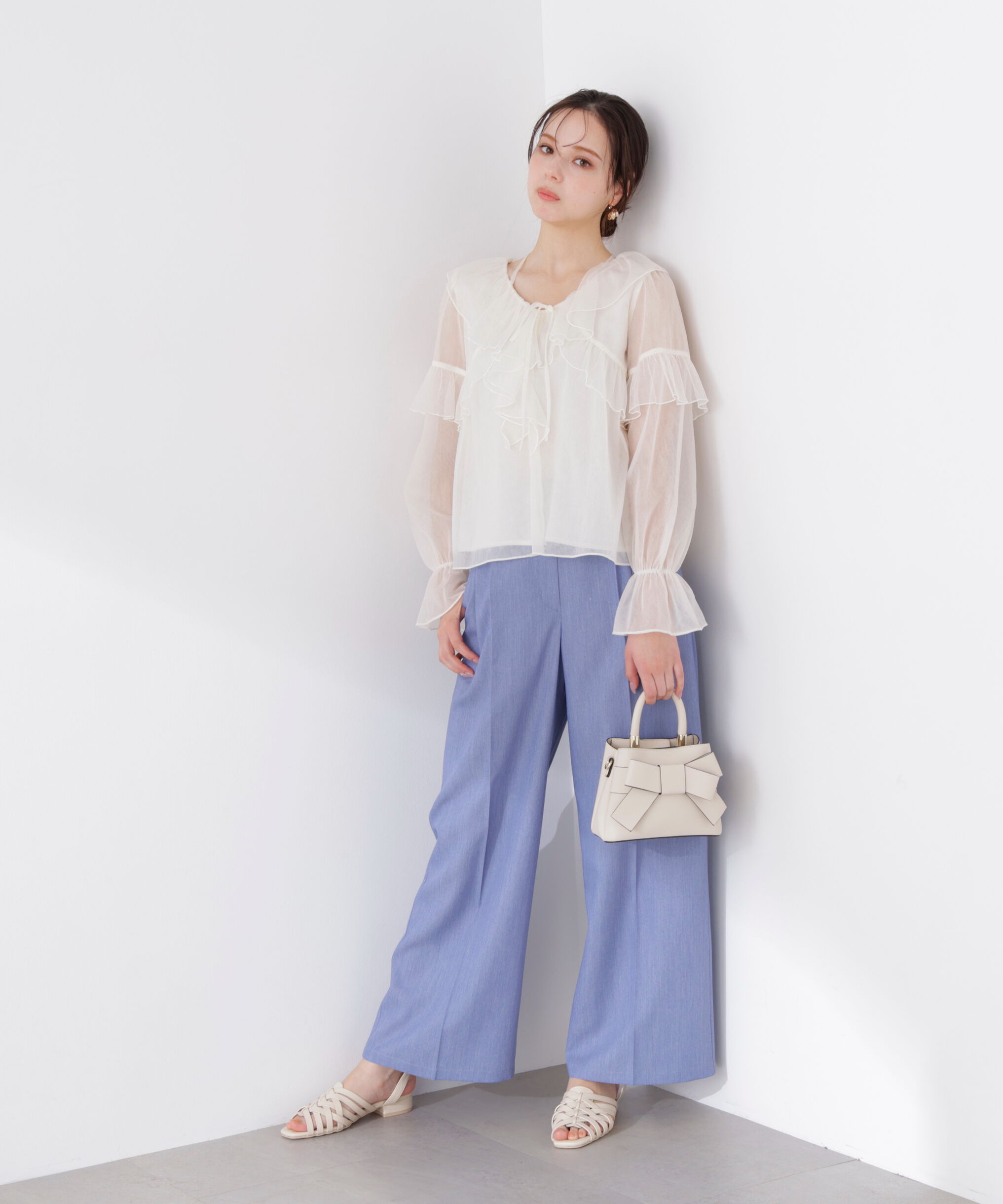 PROPORTION BODY DRESSING「サイドリボンタックパンツ　26SS」|その他|