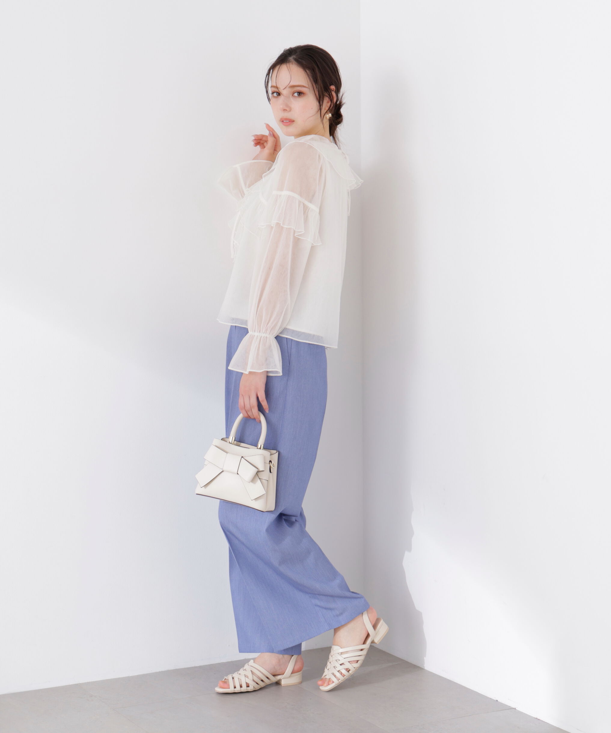 PROPORTION BODY DRESSING「サイドリボンタックパンツ　26SS」|その他|