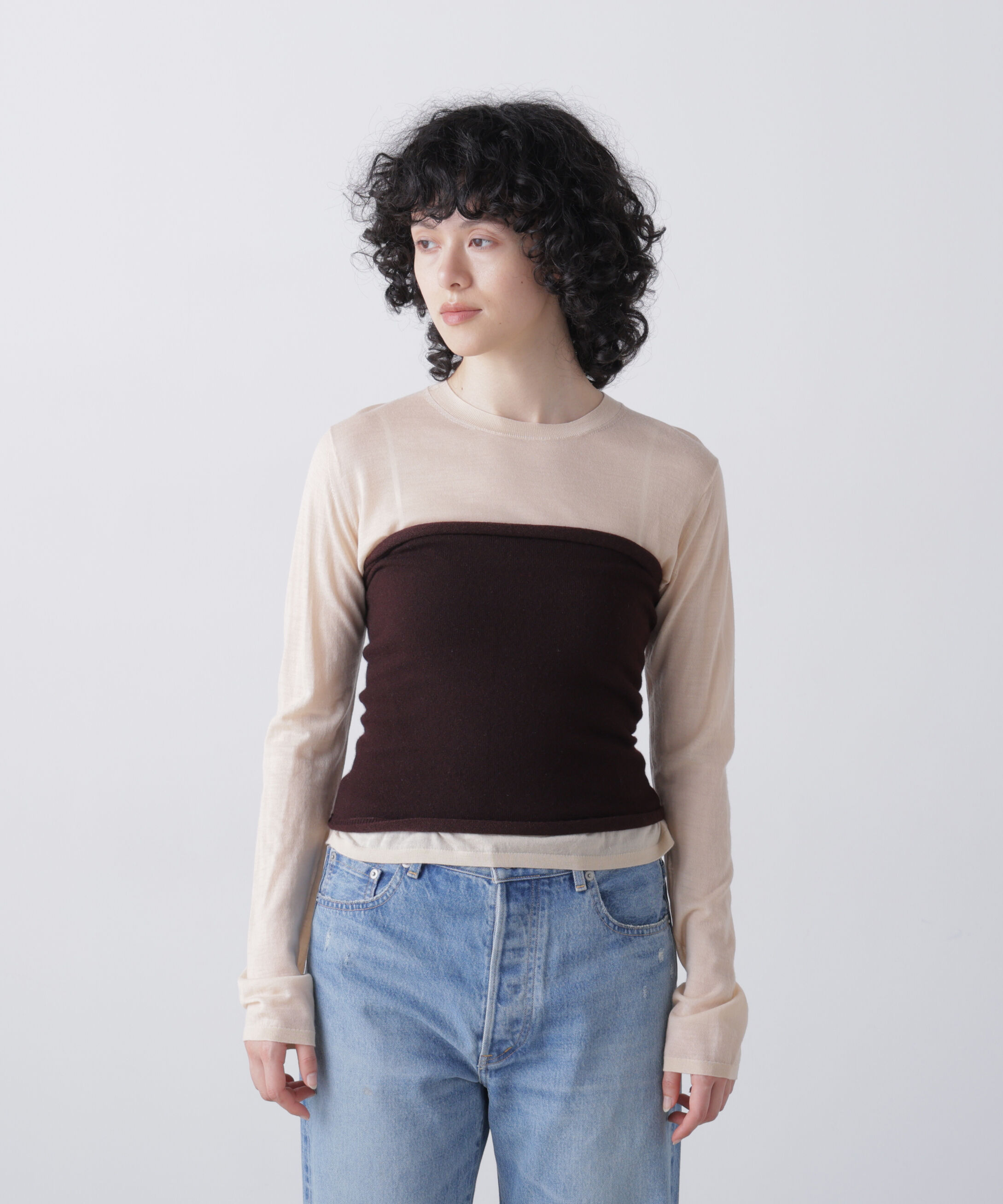 YLEVE 「YLEVE / CASHMERE KNIT TUBE TOP」|ニット・セーター|