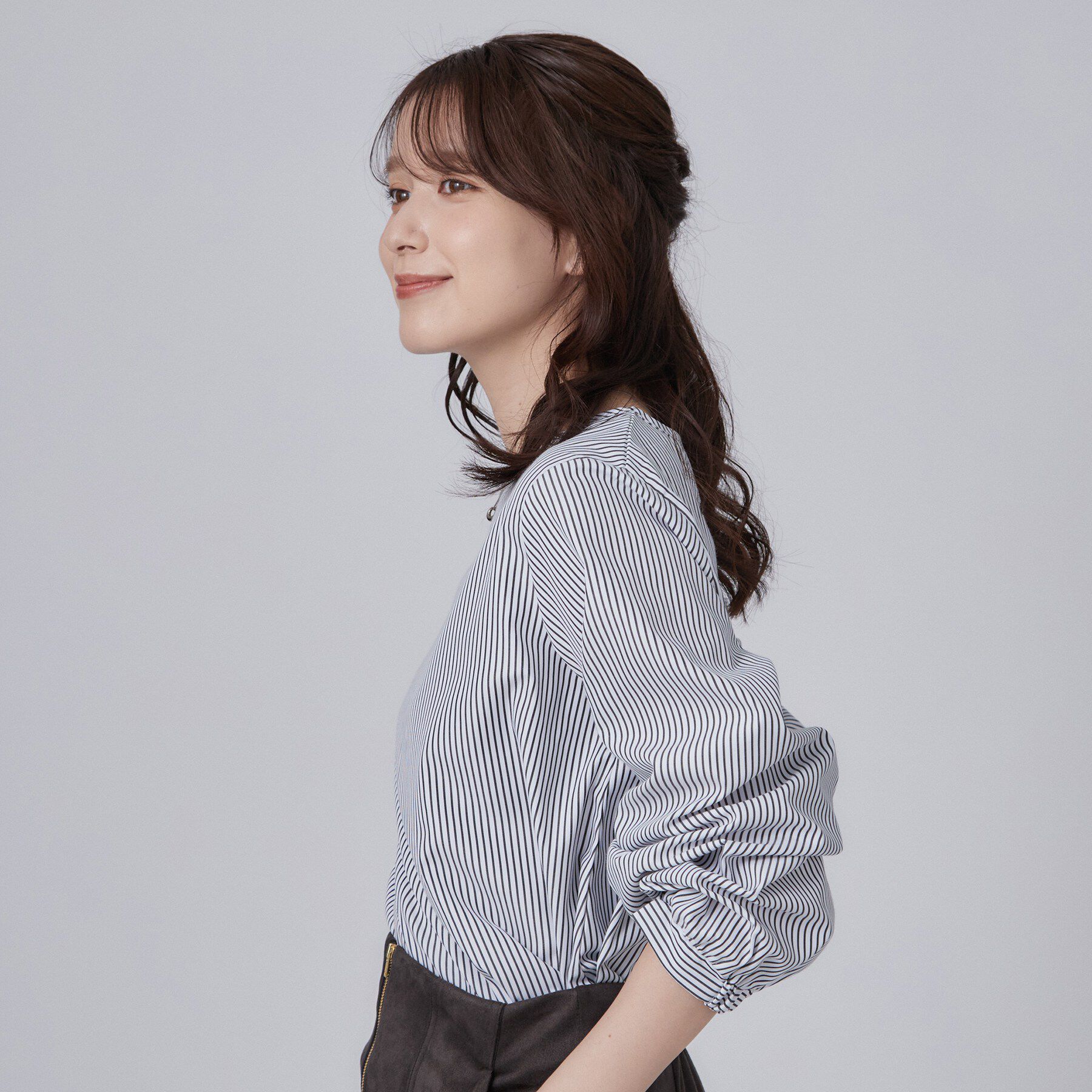 SHOO･LA･RUE「【2点セット/S-LL】着回し自在 スポンディッシュニットベスト＆フレアシャツ」|その他|