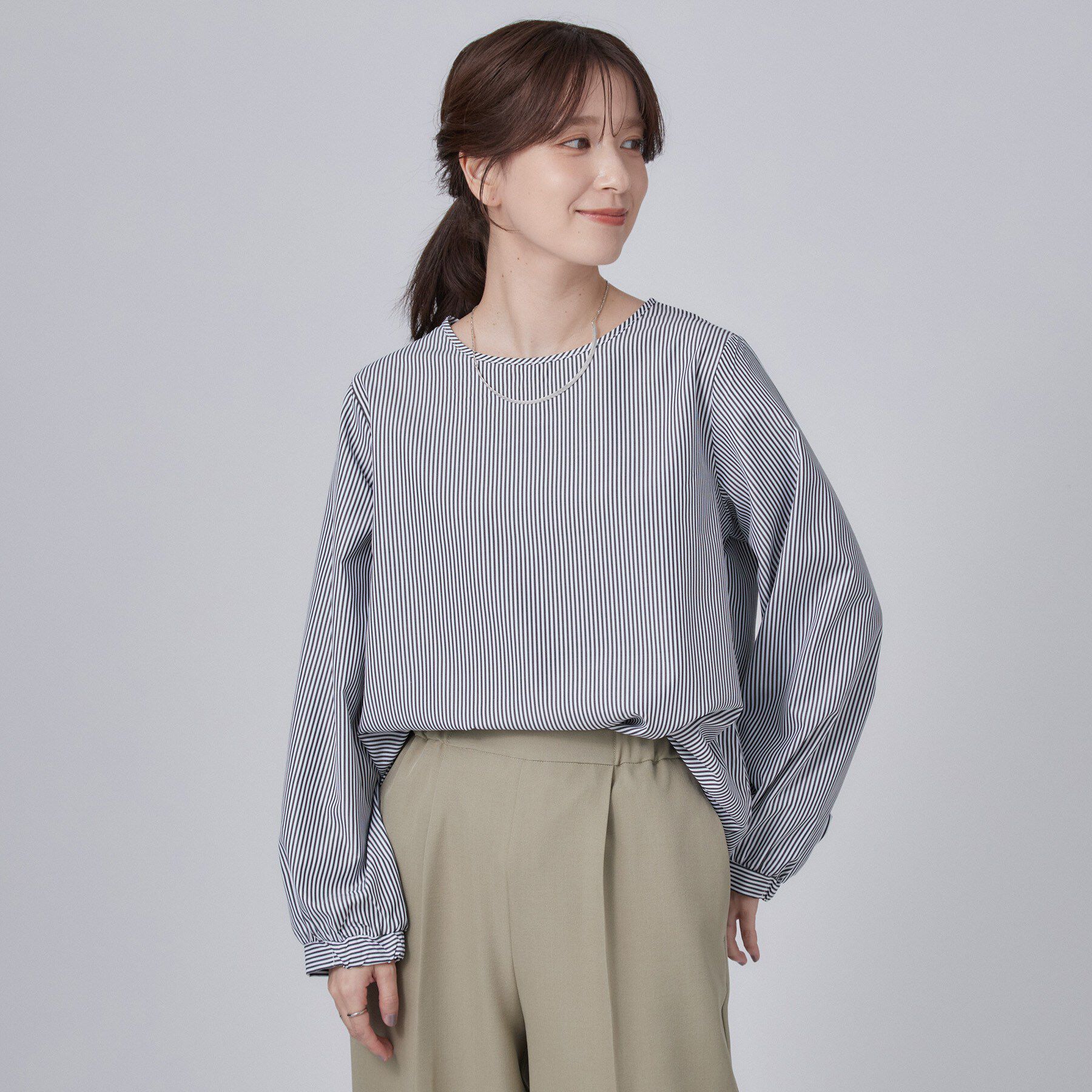 SHOO･LA･RUE「【2点セット/S-LL】着回し自在 スポンディッシュニットベスト＆フレアシャツ」|その他|