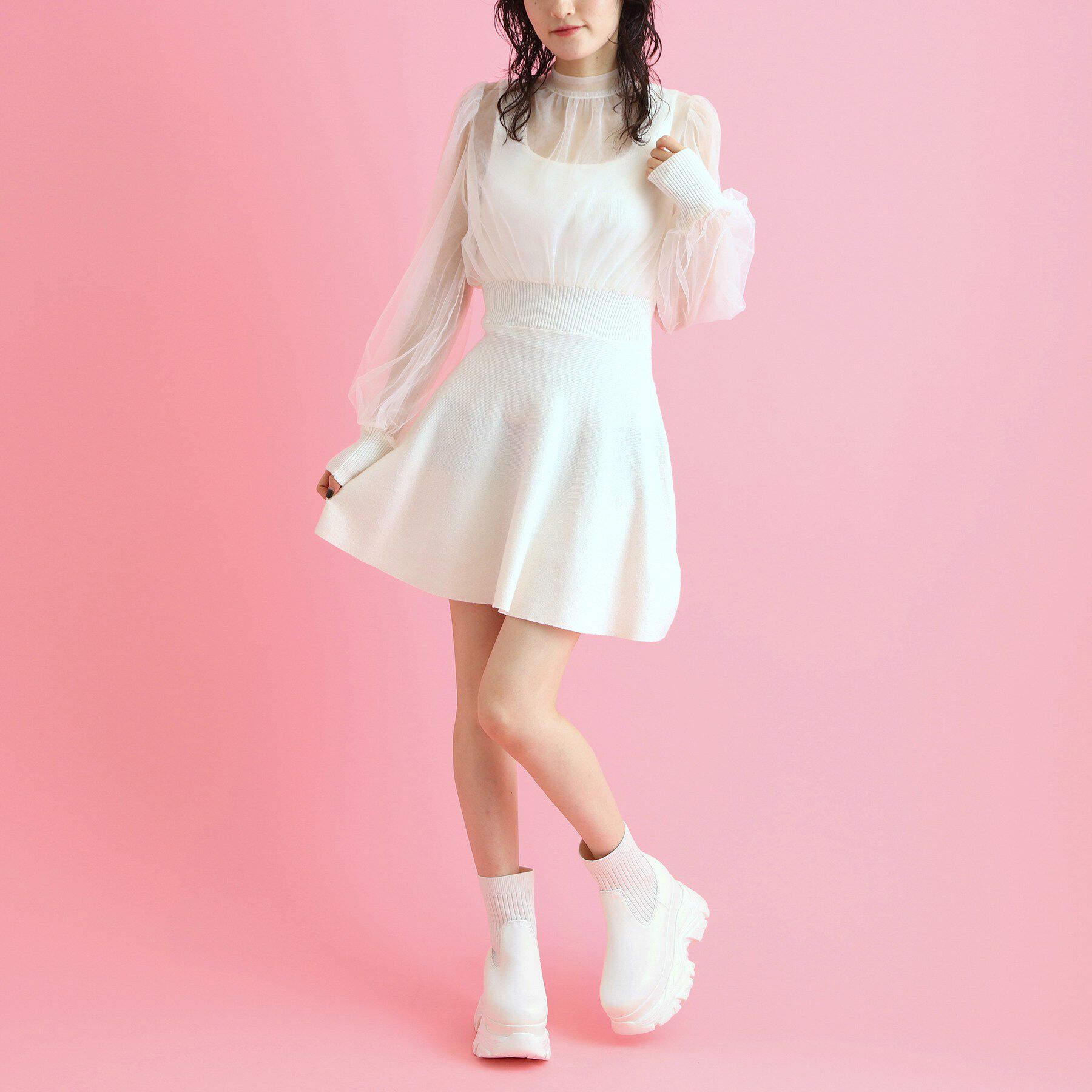 csT&P「厚底ソックスブーツ」|ショートブーツ|