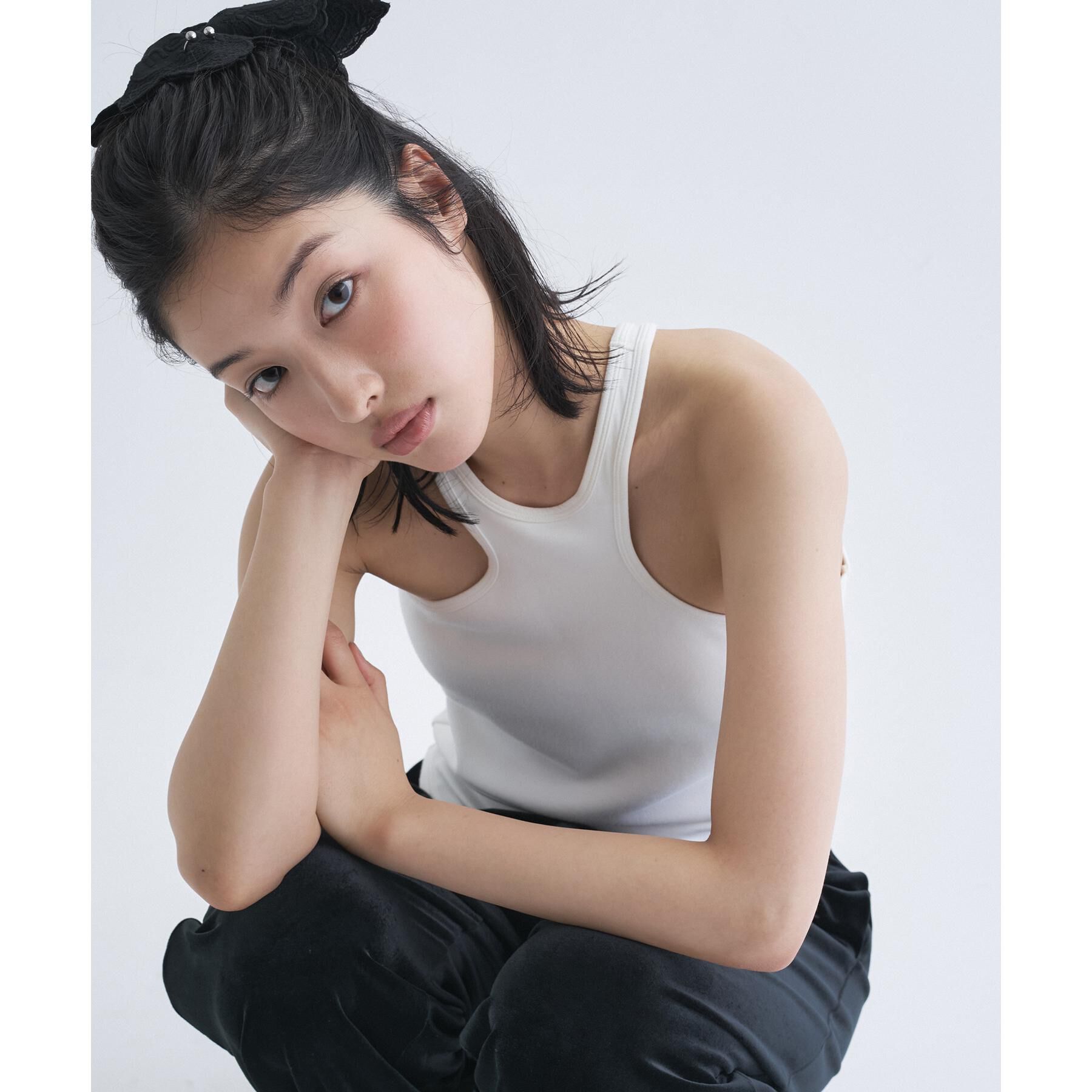 CODE A「【Re】【Cup-in】design cut tank」|キャミソール|
