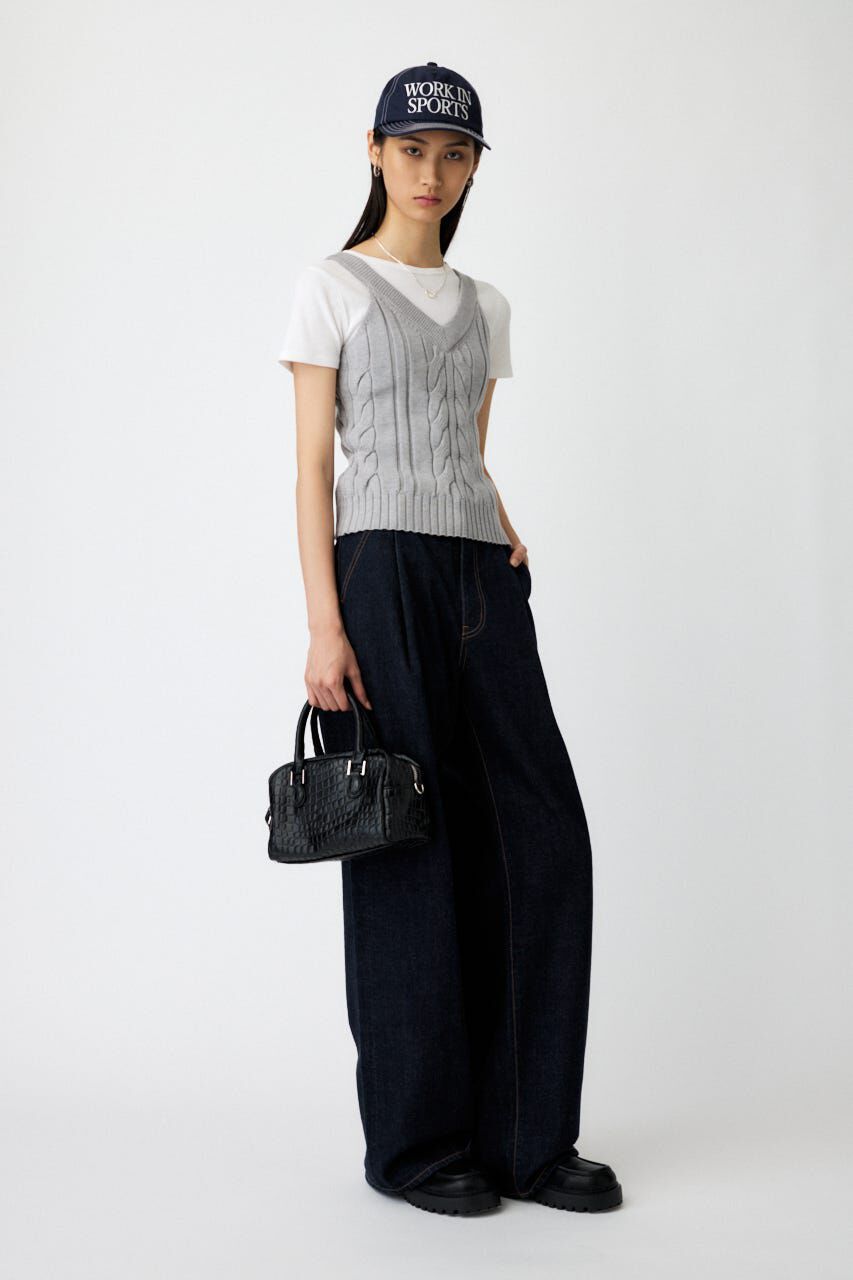 MOUSSY「CABLE KNIT キャミソール」|キャミソール|