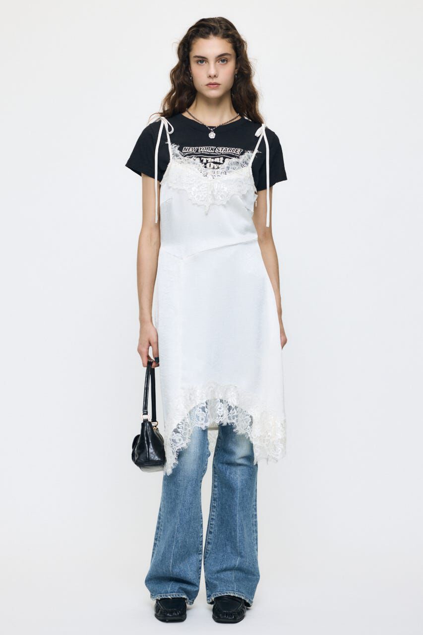 MOUSSY「ASYMMETRY SATIN ドレス」|ワンピース|