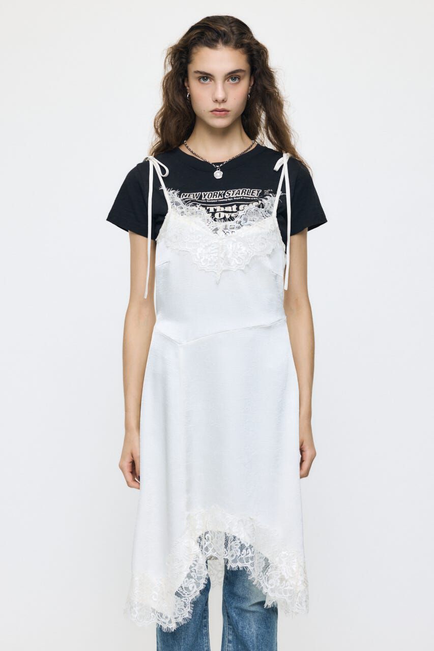 MOUSSY「ASYMMETRY SATIN ドレス」|ワンピース|