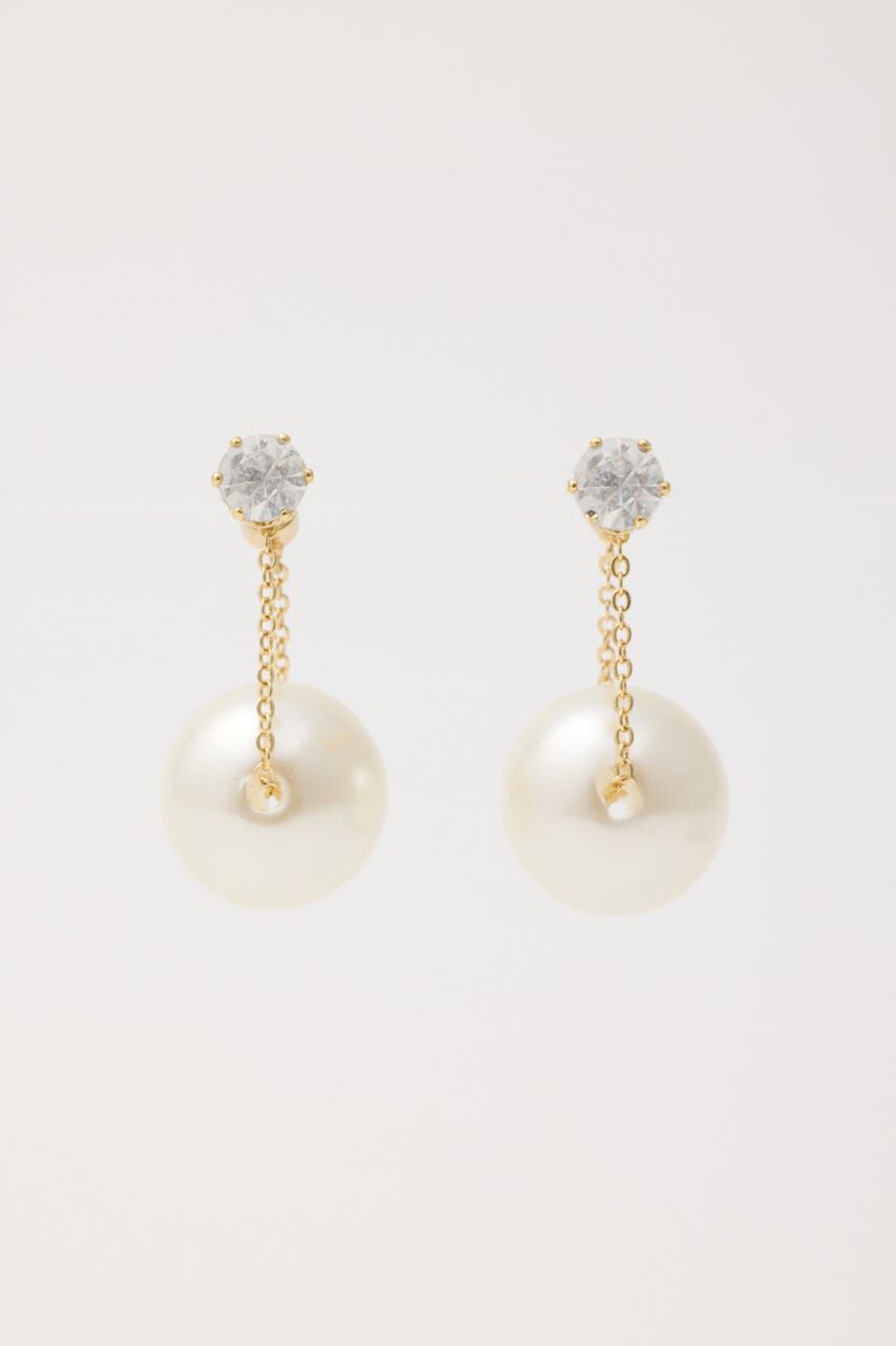 rienda「フェイクパールハンギングピアス」|ピアス|