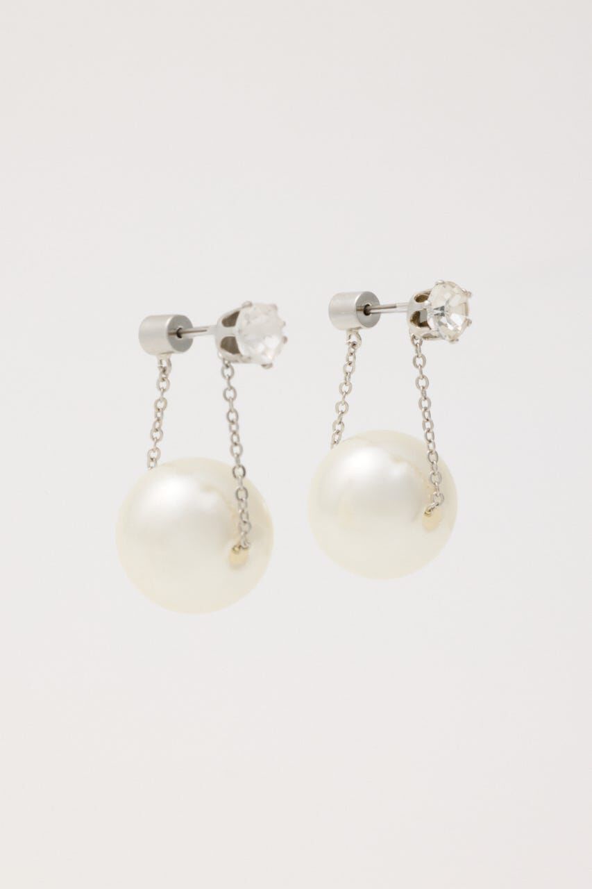 rienda「フェイクパールハンギングピアス」|ピアス|