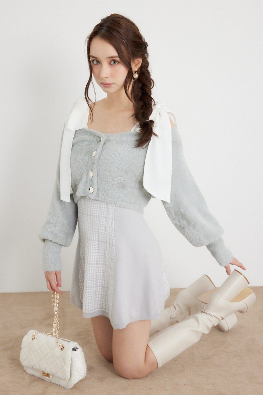 rienda「ジャガードニットミニセットワンピース」|ワンピース|M/GRY7