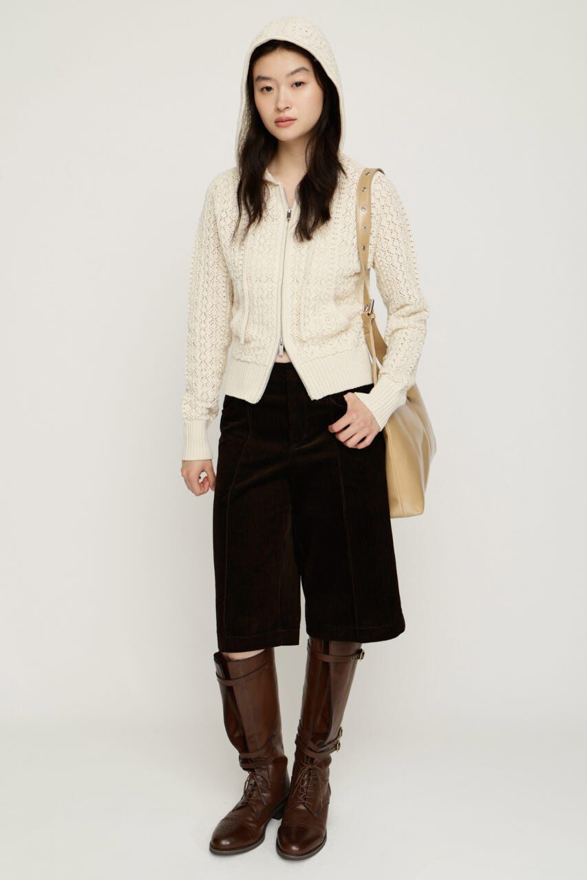 SLY「OPEN WORK ZIP HOODIE」|パーカー|