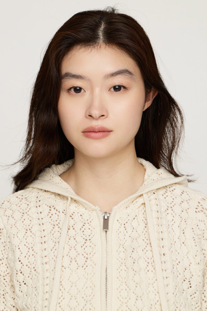 SLY「OPEN WORK ZIP HOODIE」|パーカー|