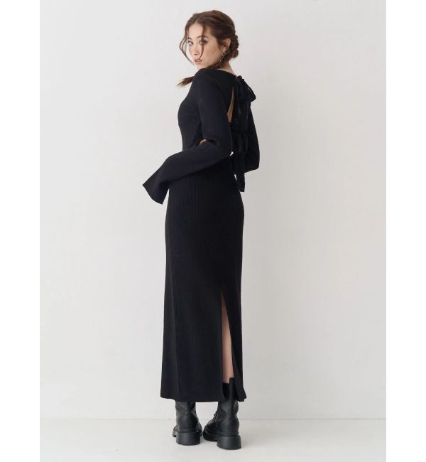 EVRIS「バックリボンロングニットワンピース」|ワンピース|