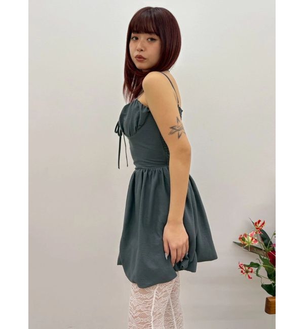 EVRIS「【新色追加】コルセットライクバルーンミニキャミワンピース」|ワンピース|