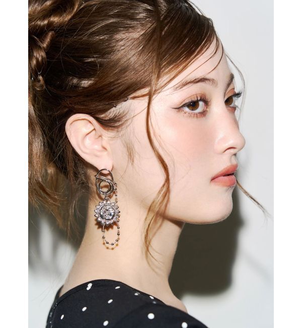 EVRIS「SUNNY BALL CHAIN ピアス」|ピアス|