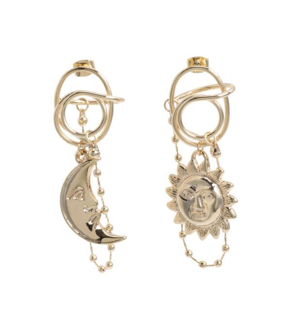 EVRIS「SUNNY BALL CHAIN ピアス」|ピアス|ゴールド