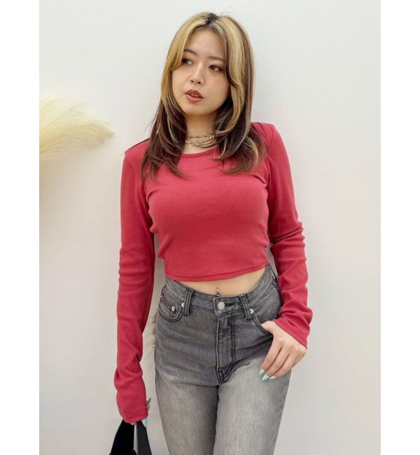 EVRIS「BACK CHARM ロングスリーブトップス」|Tシャツ・カットソー|