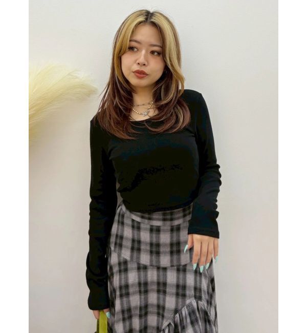 EVRIS「BACK CHARM ロングスリーブトップス」|Tシャツ・カットソー|