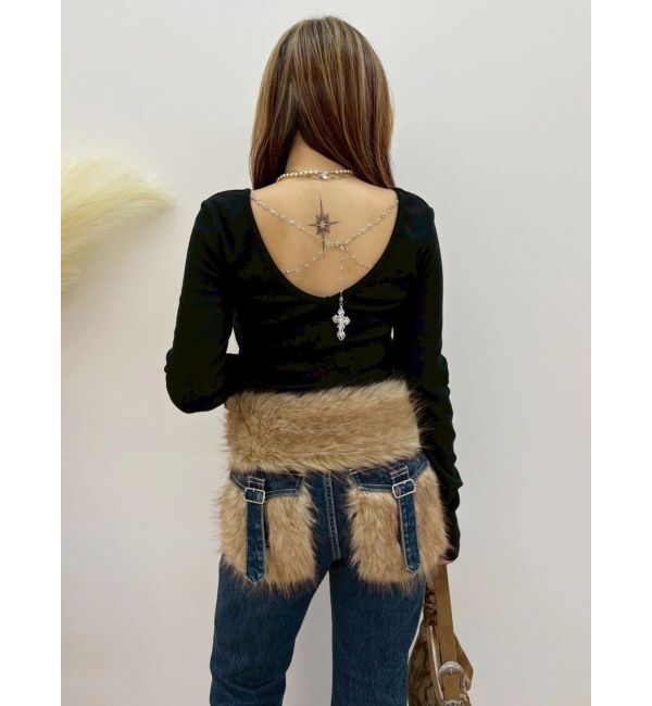 EVRIS「BACK CHARM ロングスリーブトップス」|Tシャツ・カットソー|