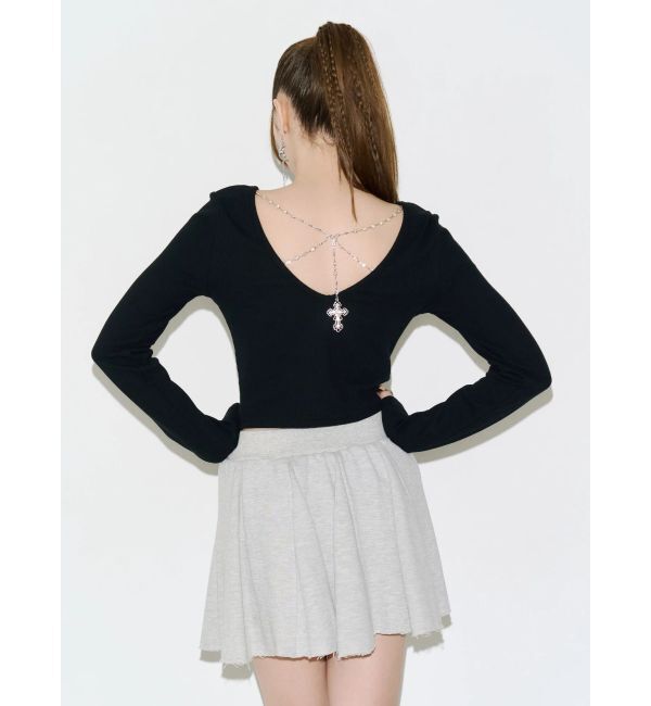 EVRIS「BACK CHARM ロングスリーブトップス」|Tシャツ・カットソー|