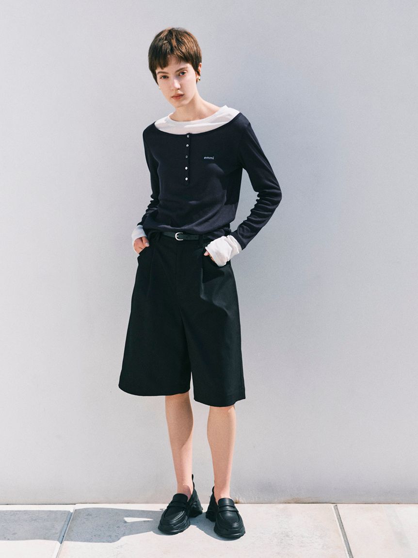 emmi atelier「eco ベルトセットバミューダパンツ」|その他|
