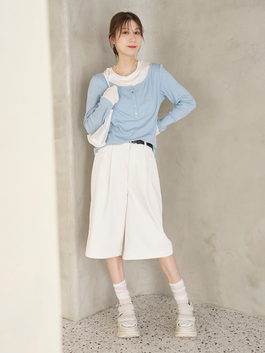emmi atelier「eco ベルトセットバミューダパンツ」|その他|