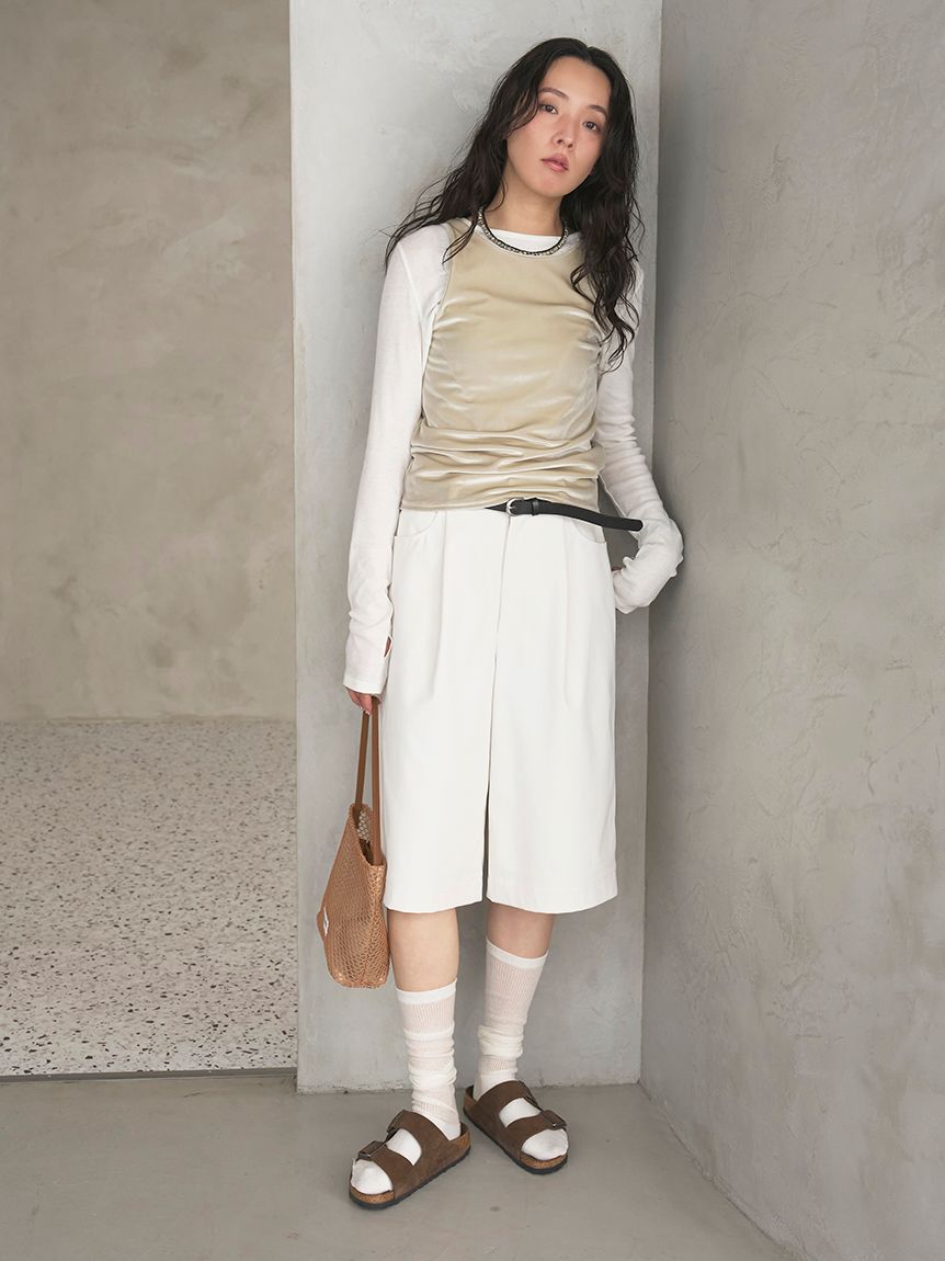 emmi atelier「eco ベルトセットバミューダパンツ」|その他|