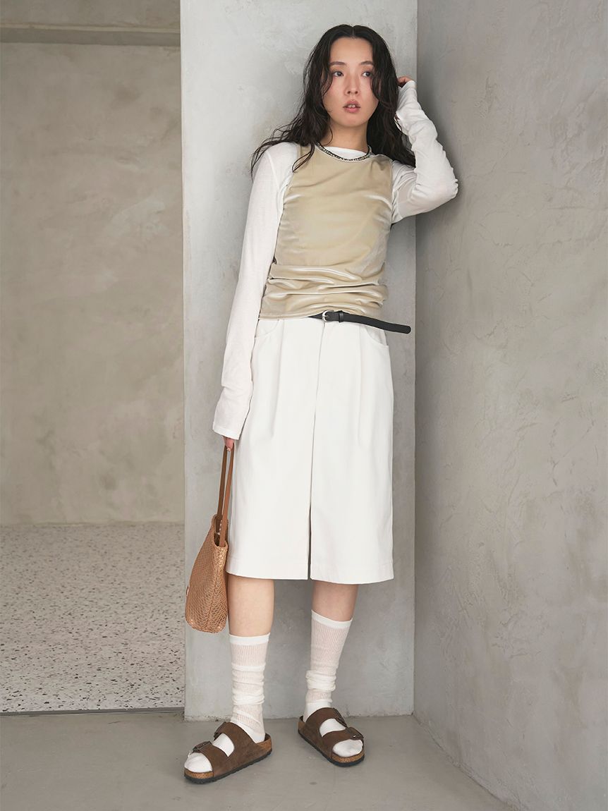 emmi atelier「eco ベルトセットバミューダパンツ」|その他|
