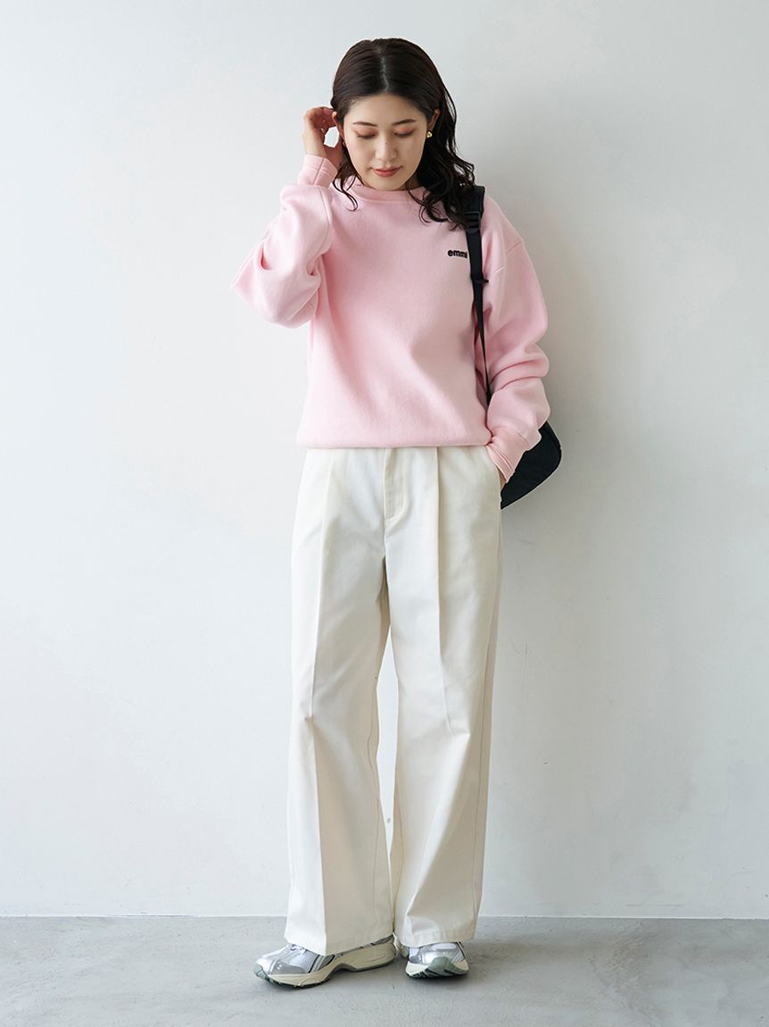 emmi atelier「【Dickies(R)&times;emmi】タックワイドパンツ」|チノ|