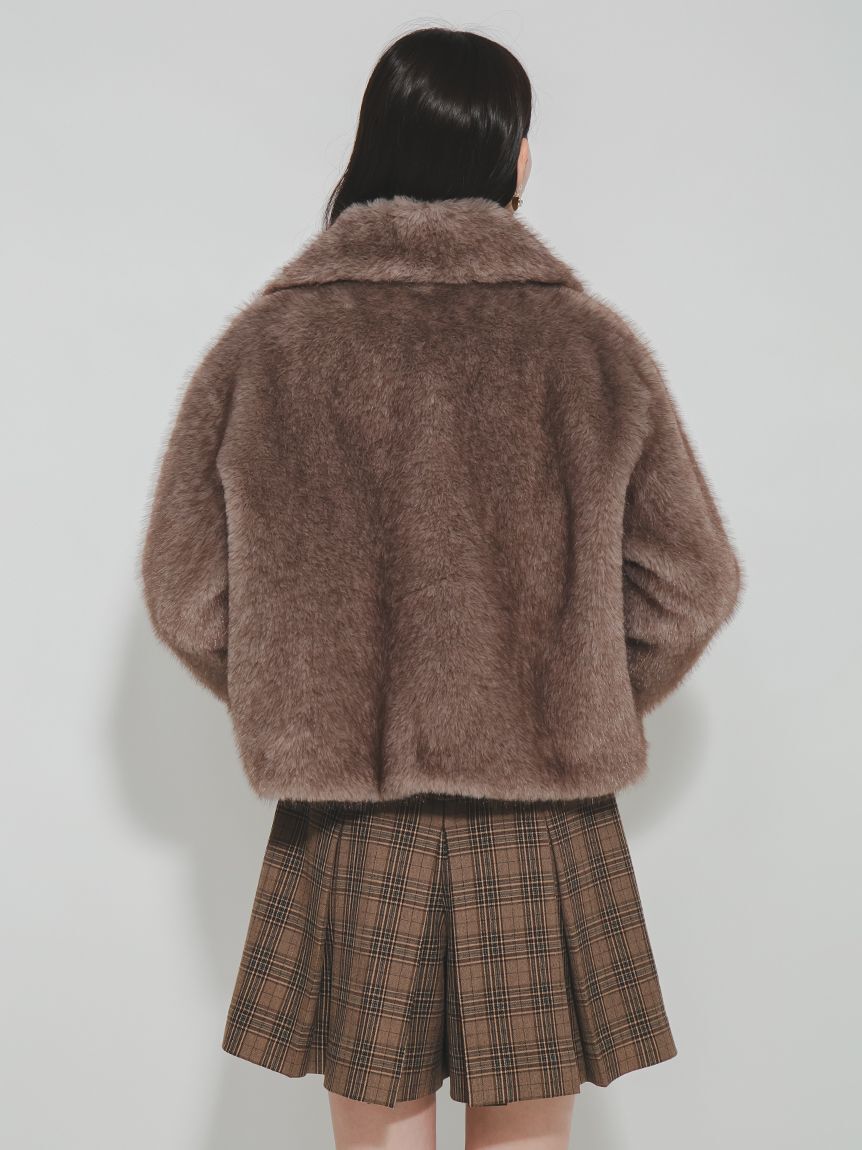 FURFUR「ビッグカラーエコファーショートコート」|その他|