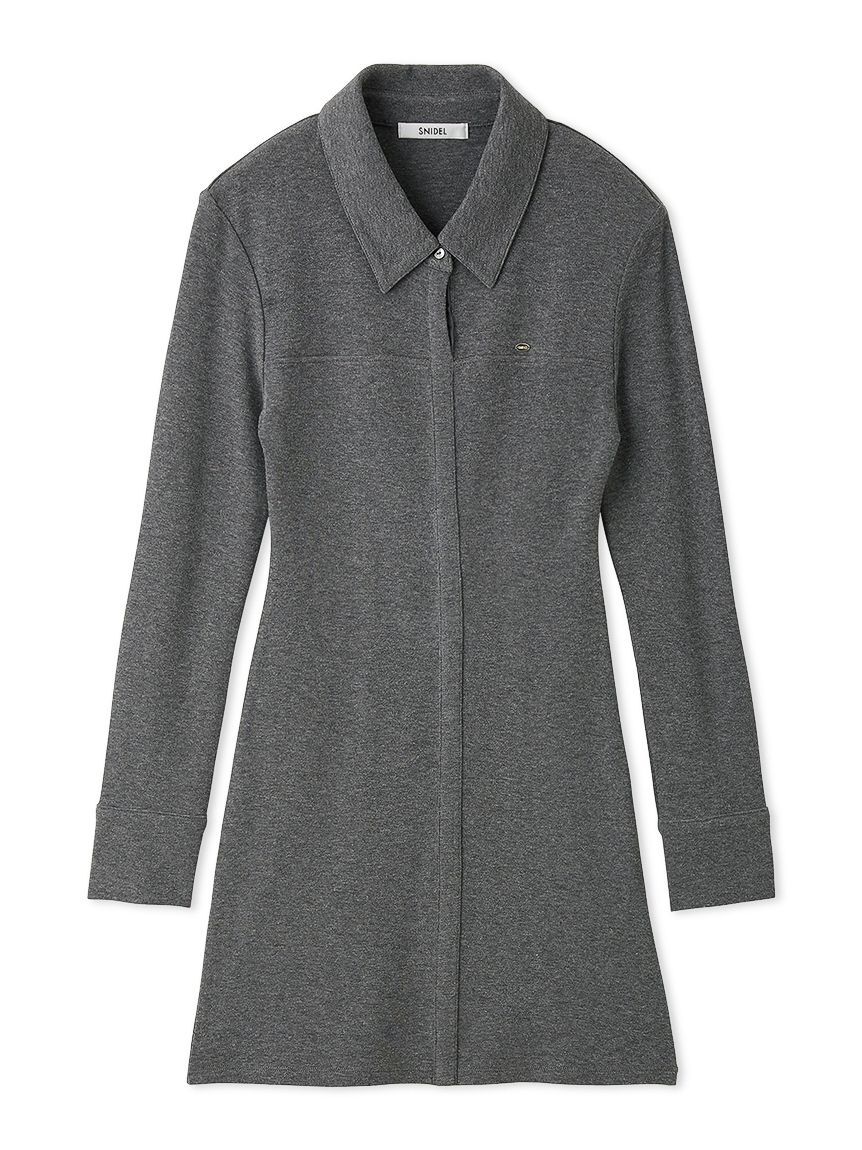 SNIDEL「コットンモダールポロミニワンピース」|ワンピース|GRY