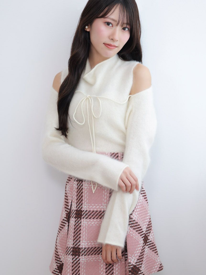 SNIDEL「【HIGH QUALITY】ウールミンクノースリプルオーバー」|Tシャツ・カットソー|