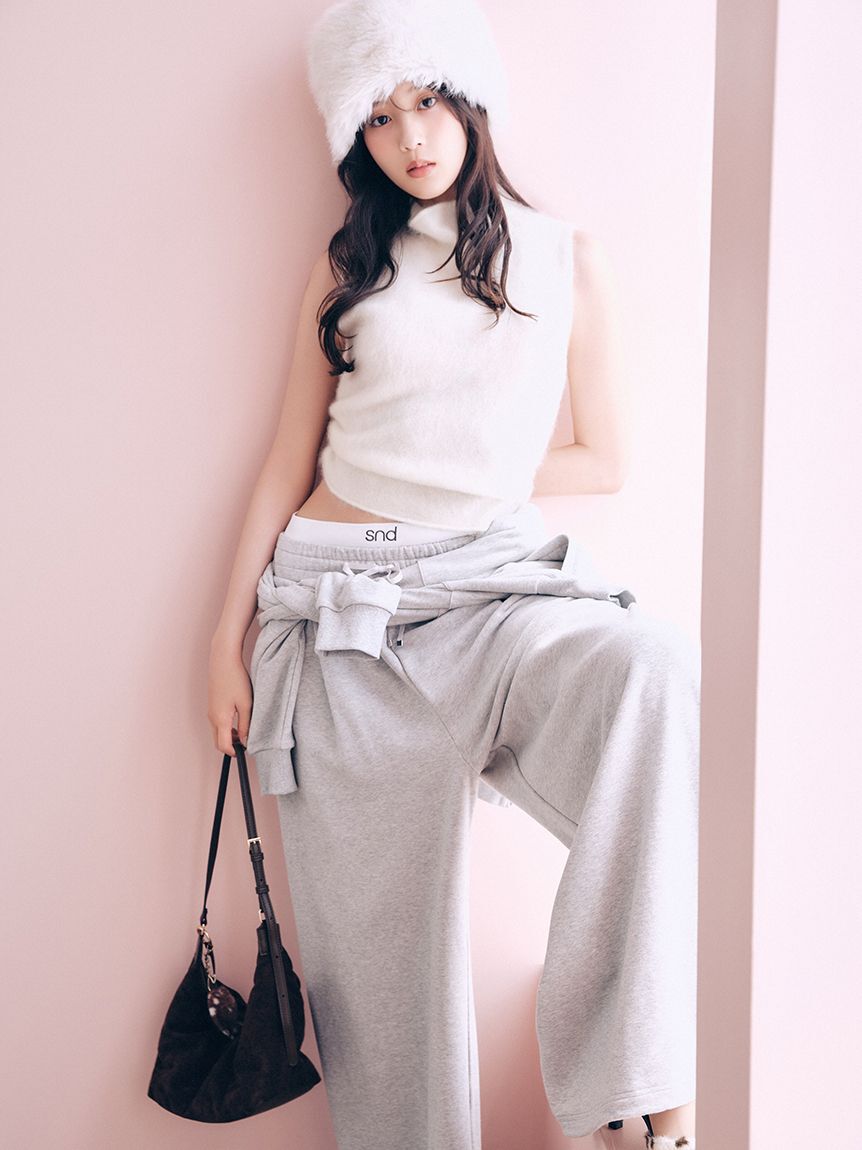 SNIDEL「【HIGH QUALITY】ウールミンクノースリプルオーバー」|Tシャツ・カットソー|