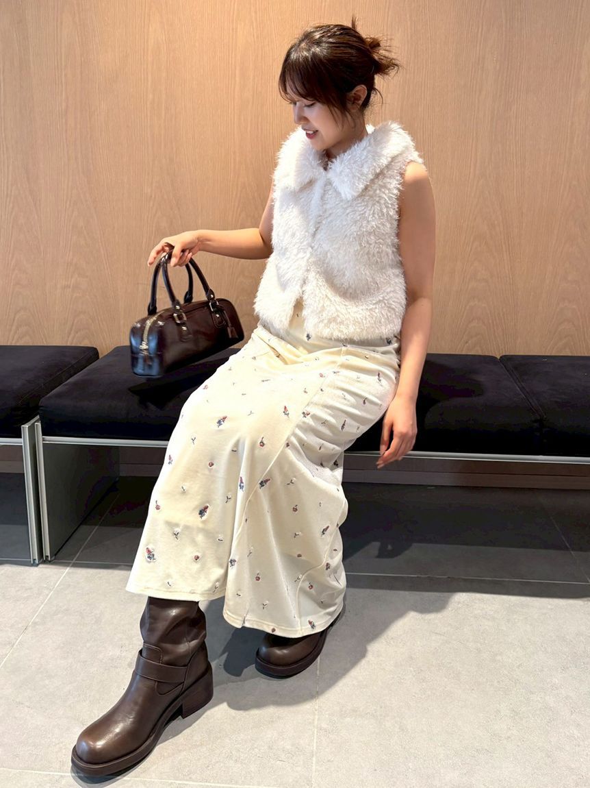 LILY BROWN「ベロア刺繍ワンピース」|ワンピース|