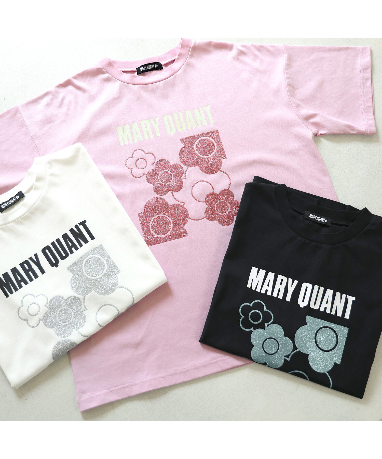 MARY QUANT「ラメデイジー Tシャツ」|Tシャツ・カットソー|