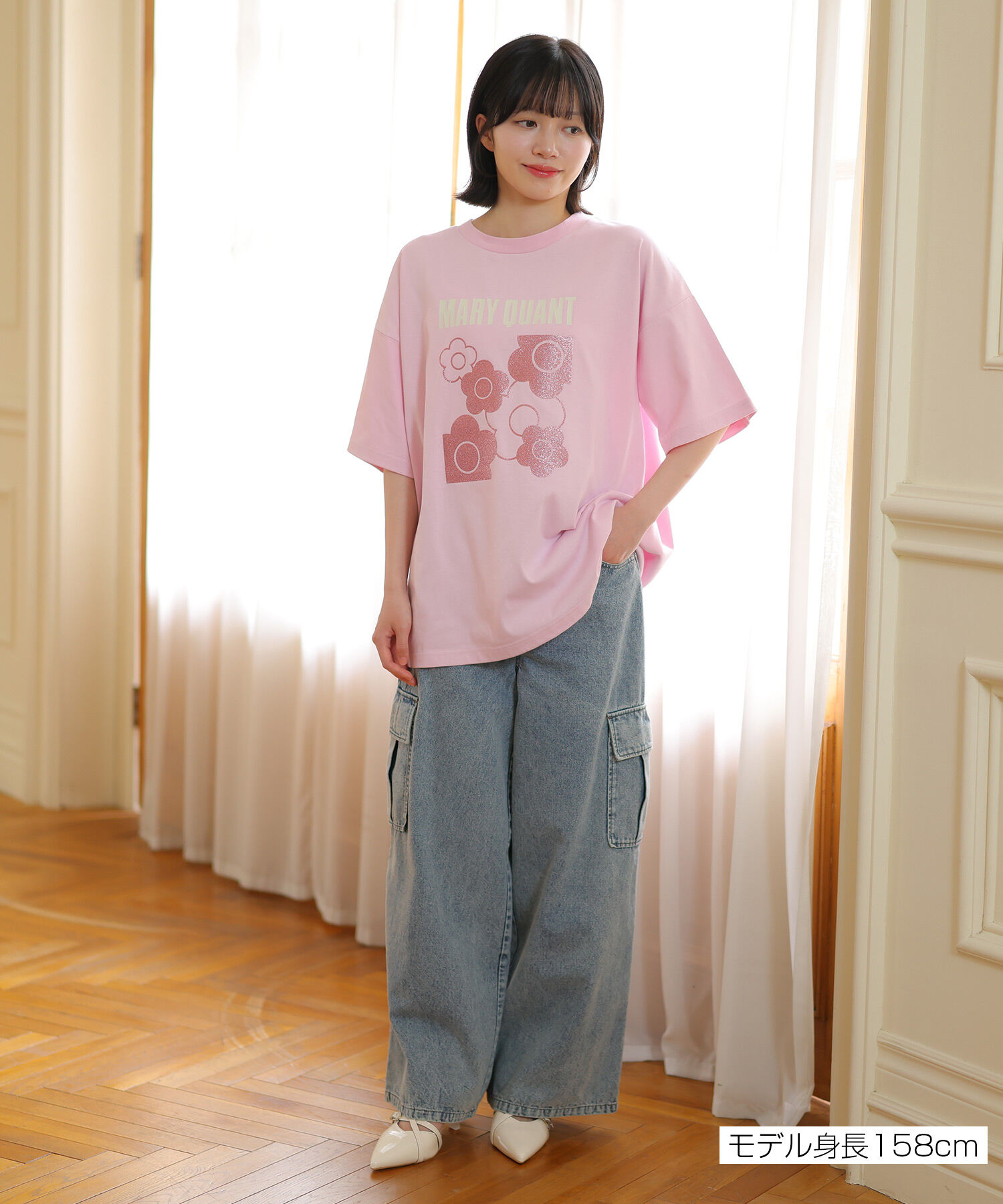 MARY QUANT「ラメデイジー Tシャツ」|Tシャツ・カットソー|