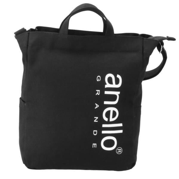 anello「アネロ トートバッグ 通販 メンズ 帆布 縦長 縦型 レディース a4 大きめ 布 ブランド」|トートバッグ|ブラック1