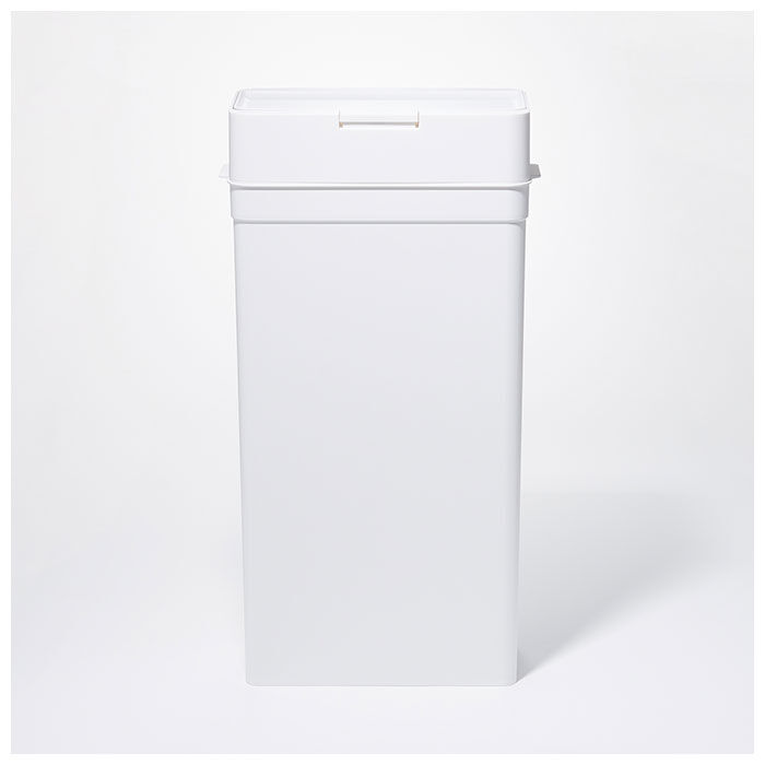 like-it「ゴミ箱 スリム 蓋付き 通販 ライクイット ごみ箱 ふた付き シールズ25 ホワイト グレー」|ダストボックス|